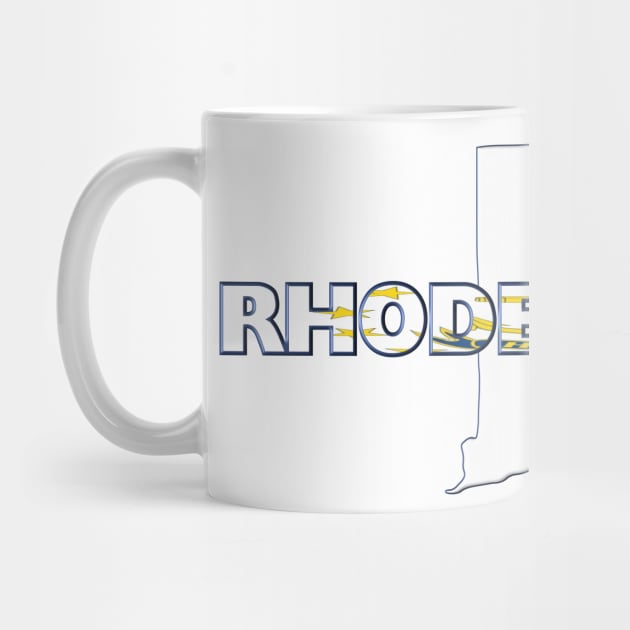 Rhode Island Colored State Letters by m2inspiration
